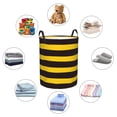 thumbnail image 6 of Daiia bee Stripe Laundry Hamper With Handles Large Storage Basket/Toy Organizer/Dirty Clothes Collapsible Waterproof For College Dorms, Bedroom,Bathroom, 6 of 8