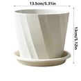 thumbnail image 3 of Aufmer Minimalist Twill Texture Round Breathable Plastic Flower Pot Root Control Design Good Air Permeability For Home Indoor Green Plant Succulent Plant Cultivation, 3 of 7