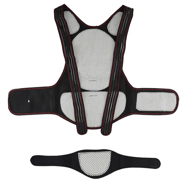 sweethay Corrector de postura Imán Cinturón de corrección de autocalentamiento Soporte de espalda ajustable Soporte de columna y espalda portátil para Cadenas y protecciones para puertas de sweethay AF000459-00