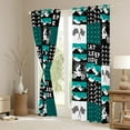 thumbnail image 3 of Manfei Extreme Sports Motorcycle Curtains Pack of 2 (42x84 Each),Racing Flag Curtains Blackout,Cyan White Black Bedroom Curtains For Boys Kids,Breathable Bedroom Decorative, 3 of 6