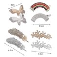 thumbnail image 6 of Fvsianol Duckbill Clips Women Hairpins Hair Clips Sparkling Vibrant Color Rustproof Metal Flower Hairpins, 6 of 9