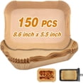 thumbnail image 1 of Air Fryer Liners, 150 Pcs Parchment Paper Liner, Non-Stick Baking Paper for Baking Roasting Microwave, 8.6 Inch Rectangular, 1 of 7