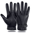 thumbnail image 1 of Guantes FIORETTO de lujo de piel auténtica con forro de cachemir para invierno, 1 of 6