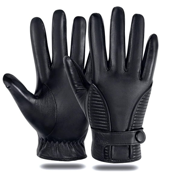 Guantes FIORETTO de lujo de piel auténtica con forro de cachemir para invierno