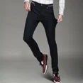 thumbnail image 2 of Pantalones para hombre rectos de sastrería social para hombre, pantalones de traje elásticos negros para negocios, ajustados, elásticos, de alta calidad, formales, 2 of 5