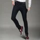 thumbnail image 2 of Pantalones para hombre rectos de sastrería social para hombre, pantalones de traje elásticos negros para negocios, ajustados, elásticos, de alta calidad, formales, 2 of 5