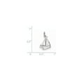 thumbnail image 2 of 14k White Gold Solid Polished 3-Dimensional Sailboat Charm - 1.0 Grams - Measures 19.2x12.1mm, 2 of 2