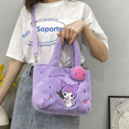 thumbnail image 4 of Sanrio-Bolso de felpa de Hello Kitty para mujer, bolsa Kawaii Kuromi My Melody, bolso de mano de Anime de dibujos animados, Cinnamoroll, bolsas de almacenamiento, regalos para niñas, 4 of 5