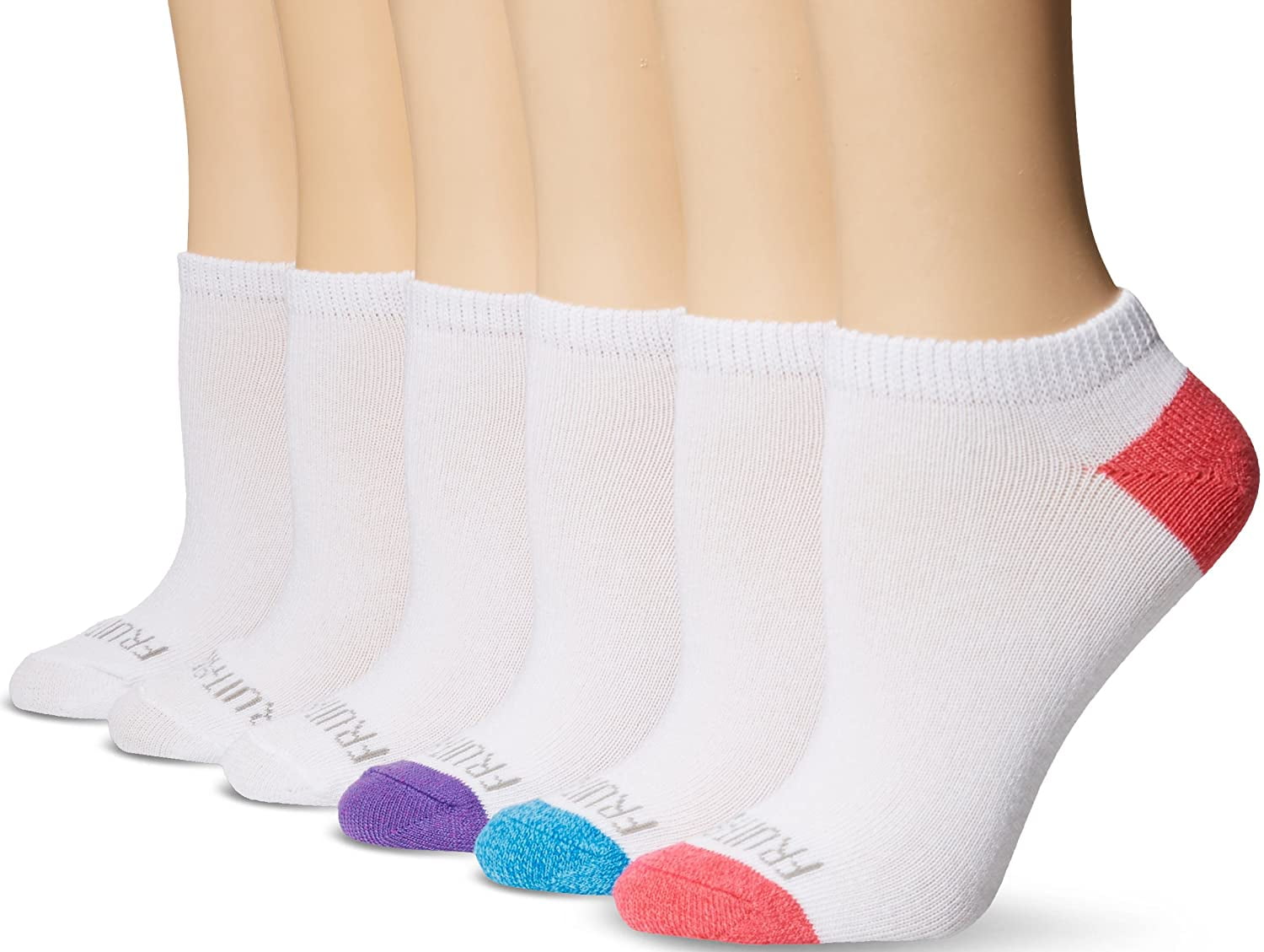 Fruit Of The Loom Womens 6 Pack No Show Socks