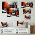 thumbnail image 4 of Designart Monochrome Orange Cottage In Winter VIII Canvas Wall Art, 4 of 5