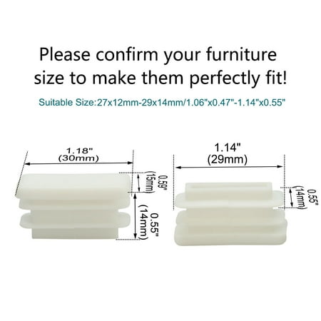 15 X 30mm Plastic Rectangle Ribbed Inserts End Cover Caps Patio Furniture Chair Feet Floor Protector 11pcs Canada - Patio Furniture Plastic Feet Inserts 15 X 30mm Plastic Rectangle Ribbed Inserts End Cover Caps Patio Furniture Chair Feet Floor Protector 11pcs Canada - Patio Furniture Plastic Feet Inserts