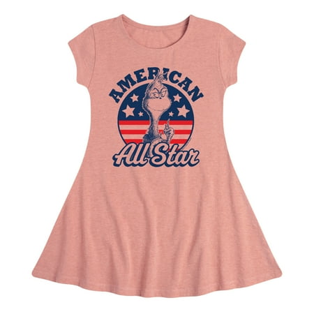 

Dr. Seuss - America s Favorite Mean One - Toddler And Youth Girls Fit And Flare Dress