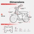 thumbnail image 6 of FRP GMB100 Mini Bike Upgraded Frame Roller Frame, No Engine—Tires, Hydraulic Brake, Seat, Fuel System & Wiring, DIY Bolt-On 79/98/196/212/225cc – Red, 6 of 8