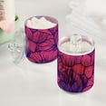 thumbnail image 5 of Floral Pattern in Pink and Purple Cotton Swabs Cans Translucent Plastic Canisters Dustproof Lid for Bathroom Storage, 5 of 7
