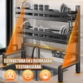 thumbnail image 2 of Escurridor de Trastes de 2 Niveles, Acero Inoxidable sobre Fregadero, Rejilla de Secado para Escurridor de Platos Grande, Organizadores de Cocina Multifuncionales y Estante de Almacenamiento,Negro, 2 of 19