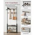 thumbnail image 5 of VASAGLE Coat Rack Hall Tree with Shoe Bench for Entryway Entryway Bench with Coat Rack Greige and Black, 5 of 9