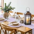 thumbnail image 6 of Purple Striped Round 13 Inch Placemats Set of 4, Modern Farmhouse Purple White Stripes HeatResistant Non Slip Place Mats for Dining Table, Wipeable Braided Kitchen Table Mats for Housewarming, 6 of 9