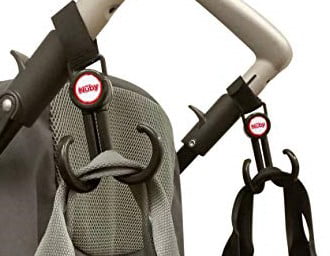 X-Large Baby Stroller Hook Clip for Purse Shopping & Diaper Bags BOB Britax Stroller Hooks Buggy Pushchair Fit for Stroller Like Uppababy Bugaboo Jogger Momcozy 4 Pack Stroller Accessories