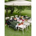 thumbnail image 3 of Outdoor Tablecloth with Umbrella Hole and Zipper, Black Christmas Rectangle Table Cloth 60x120 Inch Waterproof Tablecloth, Xmas Tree Ball Snowflake Winter Gifts Picnic Table Cover for Patio Camping, 3 of 7