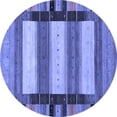 thumbnail image 1 of Ahgly Company Indoor Round Abstract Blue Contemporary Area Rugs, 6' Round, 1 of 4