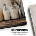 thumbnail image 3 of HFDF Farmhouse Kitchen Canvas Wall Art Rustic Country Mason Jars Spices Still Life Painting Vintage Country Wall Art Decor Poster Print for Dining Room Cottage Decor 16x12inch Framed, 3 of 7