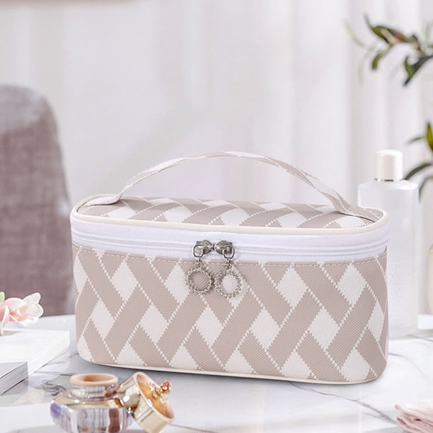 Bolsa de Maquillaje Portátil con Gran Capacidad de Almacenamiento, Exquisita y de Alta Gama Caja de Almacenamiento de Viaje, Bolsa de Lavado