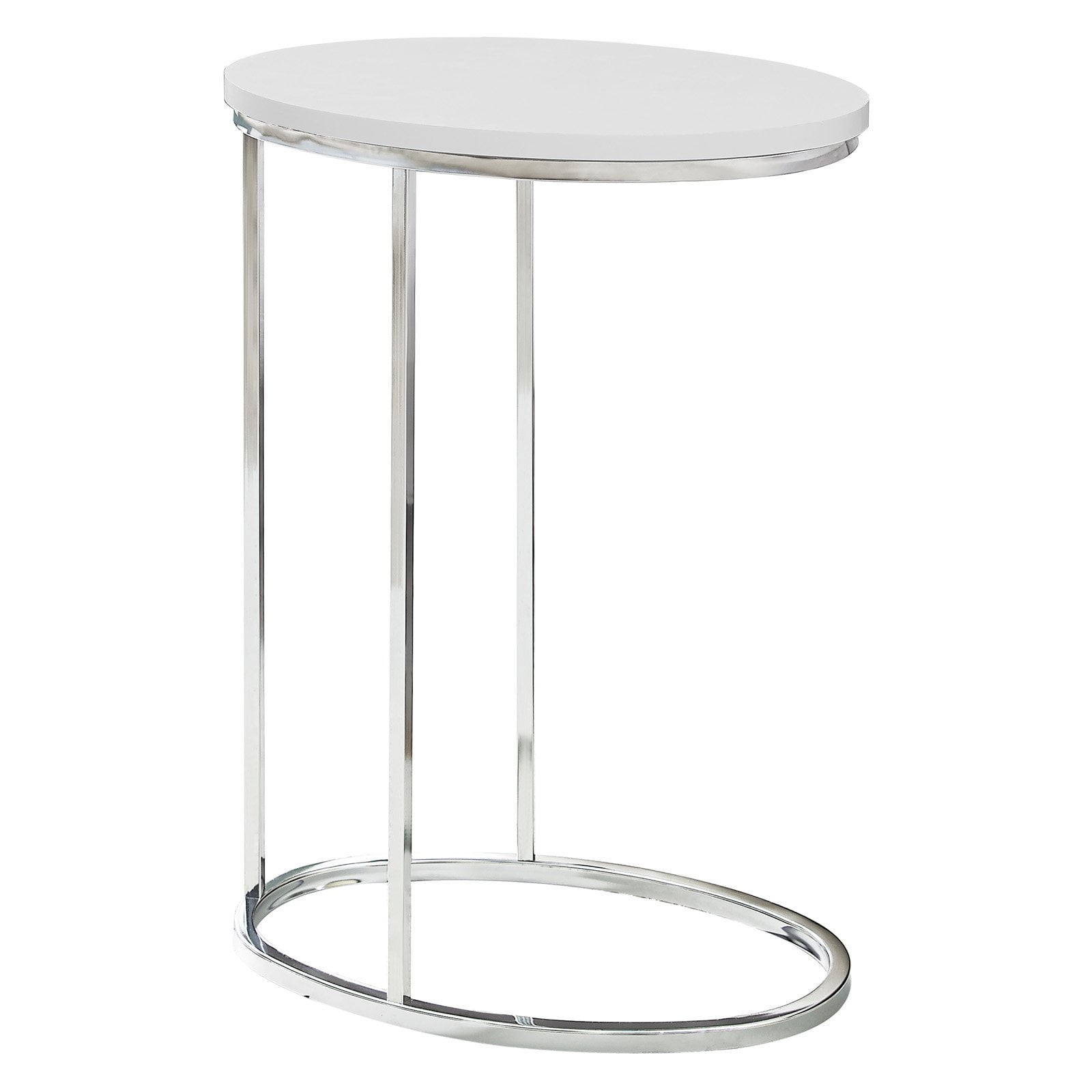Accent Table, Cshaped, End, Side, Snack, Living Room, Bedroom, Metal