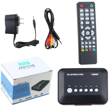 AGPtek 1080P HD USB HDMI SD/MMC Multi TV Media Player Support All Kinds of Media Videos with Remote