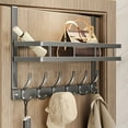 thumbnail image 2 of Versatile Metal Over-The-Door Storage Rack for Organizing Bedroom, Bathroom, And Kitchen, 2 of 12