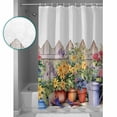 thumbnail image 3 of Colorful Spring Floral Shower Curtains for Bathroom Waterproof Fabric Bath Curtains Decor Bath Tub Curtain Summer Flowers Botanical Decorative Shower Curtain Sets with 12 Hooks, 72x72 Inch, 3 of 6