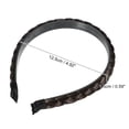 thumbnail image 2 of Unique Bargains 1 Pcs Headband Synthetic Hair Plaited Deep Brown 0.59 Inch Wide Headband Braid Braided with Teeth, 2 of 7