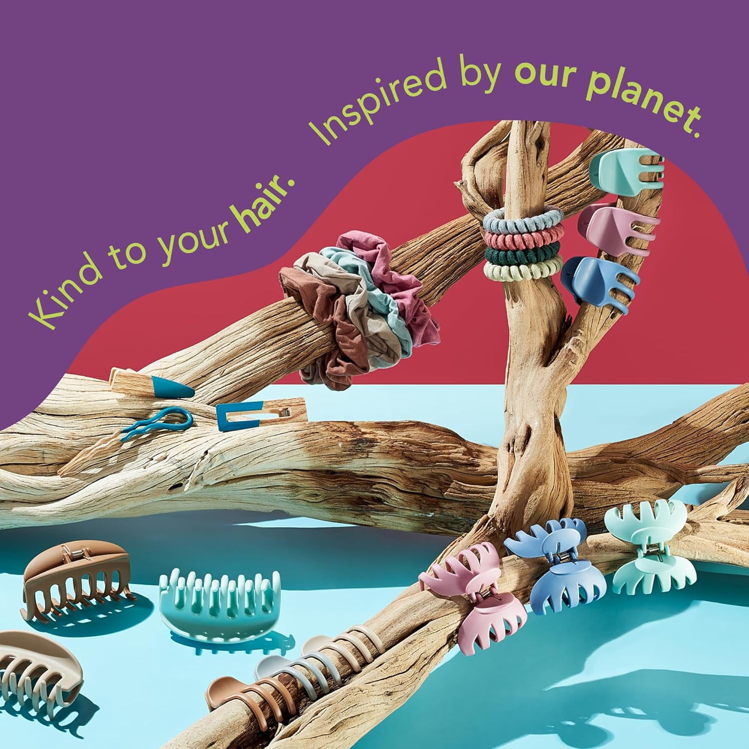 Planet Goody Sustainable Spider Claw Hair Clips, 4 Count