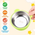 thumbnail image 5 of Grusce 4PCS Stainless Steel Baby Bowls with Suction, 2-in-1 Toddlers Bowl & Removable Silicone Suction Kids Bowl, Anti Scald Non Toxic Snack Container for Baby Food Feeding, 5 of 11