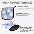 thumbnail image 3 of Yayeee Oven Mitts and Pot Holder Set of 4 Heat Resistant Kitchen Gloves Baking Hot Pad, Blue Halloween, 3 of 5