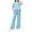 #A09-Light Blue, variant on Abcomgle Girls 2 Piece Outfits 4-16 Polka Dot Short Sleeve T-Shirts and Wide Leg Pants Set Cute Casual Summer Sets for Girls,13-14 Years