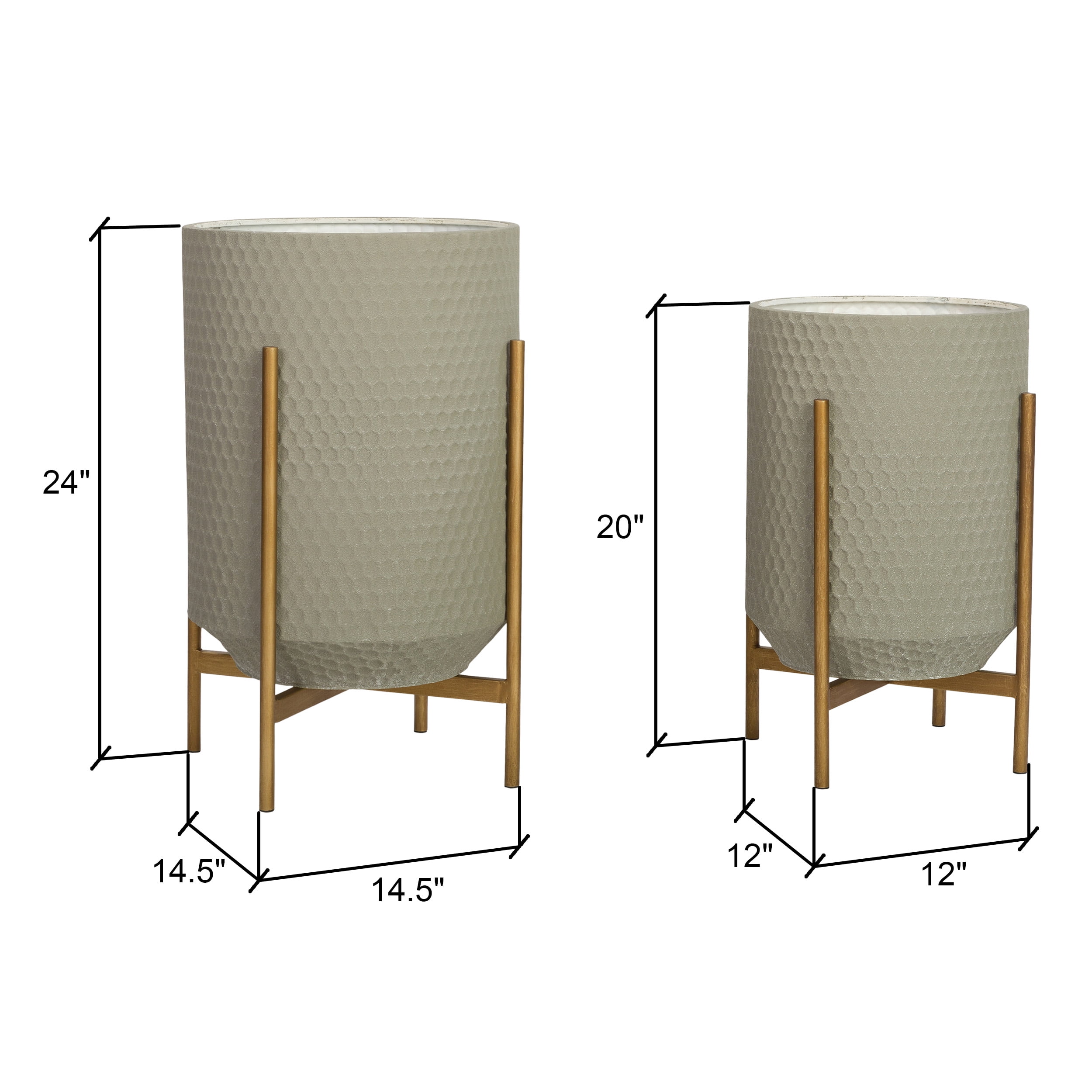 Juniper Large Modern Planters (Set of 2)
