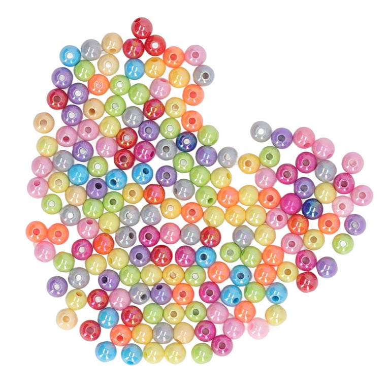 Pastel Beads, Multicolor Round Acrylic Beads Ornaments Gifts DIY