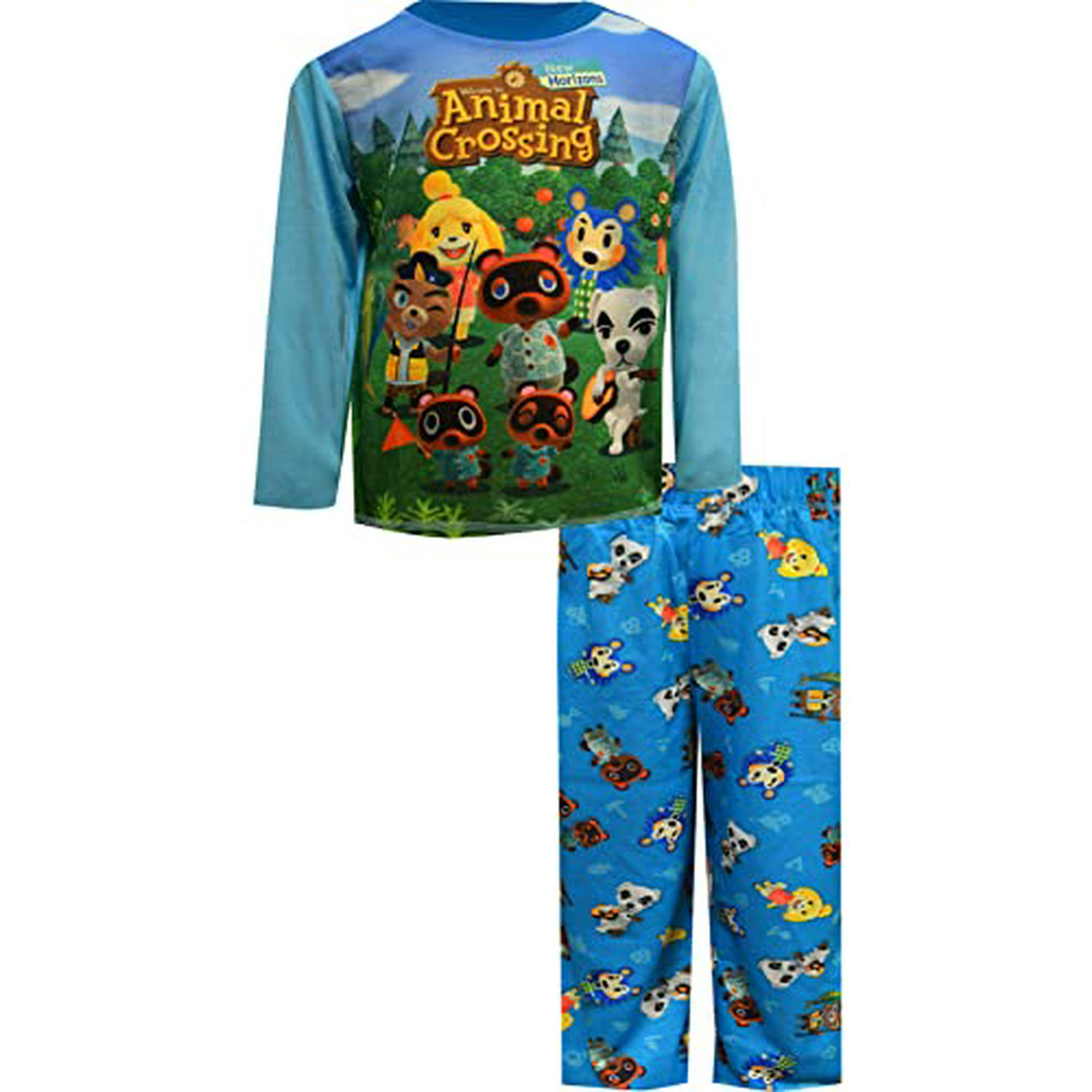 Animal Crossing Little Boys New Horizons Character Pajamas 2 Piece Set Large Blue Animal Crossing 10 12 K219675AC1012A