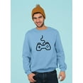 thumbnail image 2 of Console Controller Sweatshirt Men -Image by Shutterstock, Male Large, 2 of 4