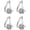 2pair silver, variant on Lymphatic Germanium Earrings Lymphatic Drainage Earrings Atheniz Lymphatic Earrings Cubic Zirconia Earrings Lymphatic Hoop Earrings for Women[q5797]