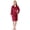 Burgundy, variant on Satin Buttoned Robe Nightshirt Boyfriend Style Sleep Shirt