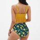 thumbnail image 4 of Traje de baño vintage estampado para mujer, traje de baño conservador, traje de baño de bikini con falda de playa estampada para mujer, traje de baño de nailon para mujer, 4 of 5