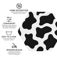 thumbnail image 3 of Rateoe Cow Print Black White Drawing Drink Coasters Set of 4 Leather Coasters Spill Protection for Table Desk,Durable and Non Slip Leather Coaster ,4 Inches Drink Mats-Hexagon, 3 of 6