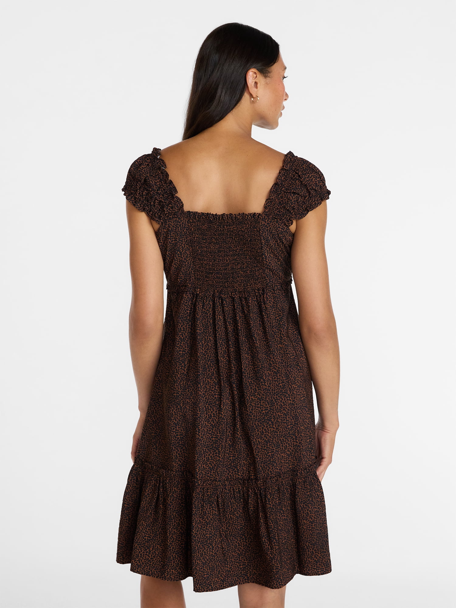 Time and Tru Women’s Empire Waist Mini Dress, Sizes XS-XXXL