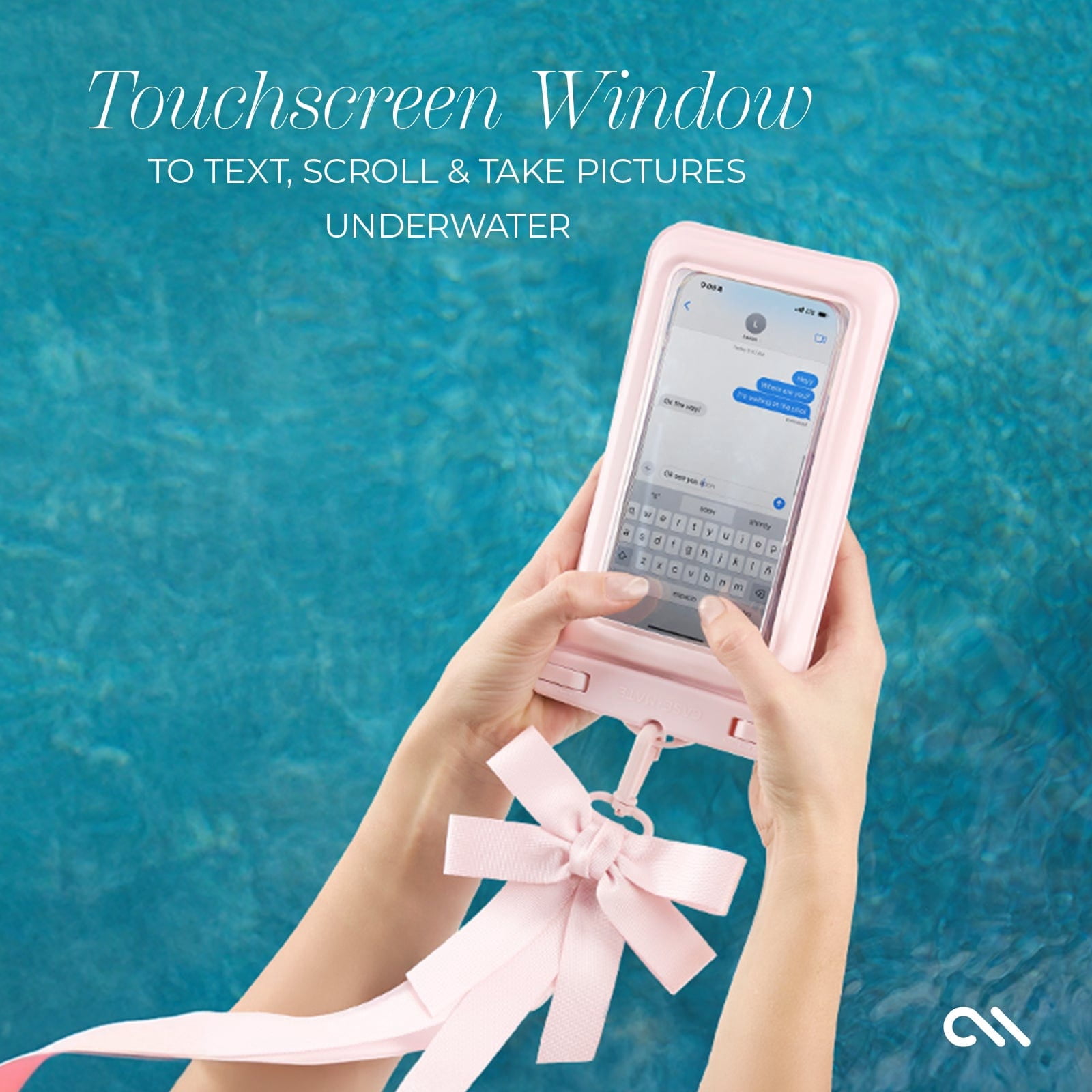 Case-Mate Bow Floating Waterproof Phone Pouch - Ballet Pink