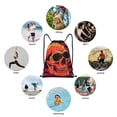 thumbnail image 6 of Honeii Skull And Flag Usa Print Drawstring Backpack,Drawstring Bags String Backpack Gym Cinch Sack Backpack Sport Bag Draw-Small, 6 of 6