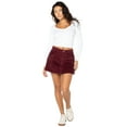 thumbnail image 2 of Celebrity Pink Women's Western Pleated Corduroy Mini Skirt, Sizes XS-XXXL, 2 of 5