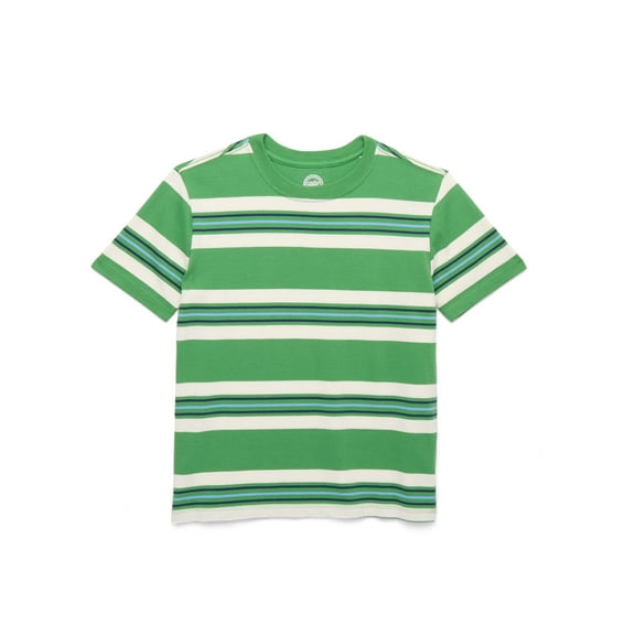Wonder Nation Boys Stripe Tee with Short Sleeves, Sizes 4-18 & Husky