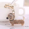thumbnail image 5 of Porte-clés Design Teckel Ornement Suspendu Incrusté de Strass Pendentif pour Sacs à Main, 5 of 5