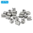 thumbnail image 3 of Unique Bargains Adaptateurs de Filetage Manchon Réducteur Écrou 20 Pcs M6x1 Mâle à M4x0.7 Femelle Réparation Insert Écrou 6mm, 3 of 7